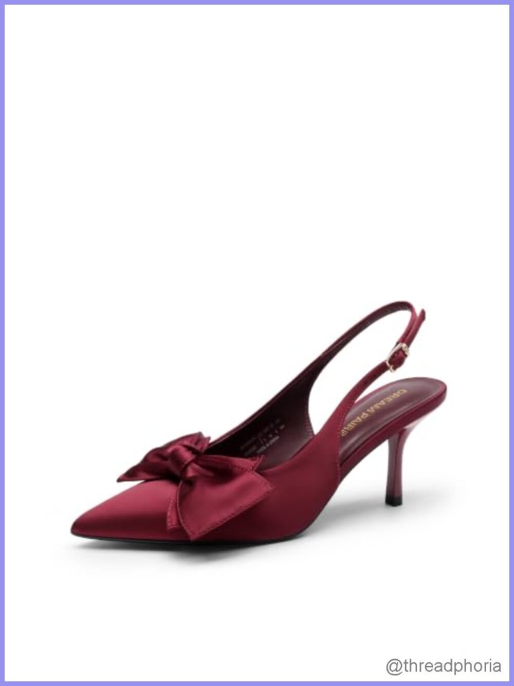 Satin Slingback Pump Heels with Bow - Stiletto, Pointed Toe, Dress Shoes